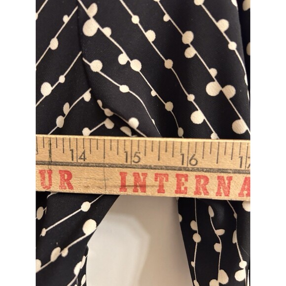 Jones New York  Women’s Black White Floral Ruched Dress Midi Sz 6 Party Office - Picture 8 of 10